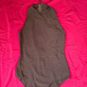 Lululemon black zipper bodysuit/swimsuit size M
